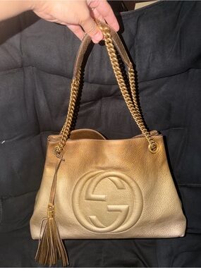 Gucci Soho tote Bag Gold harware